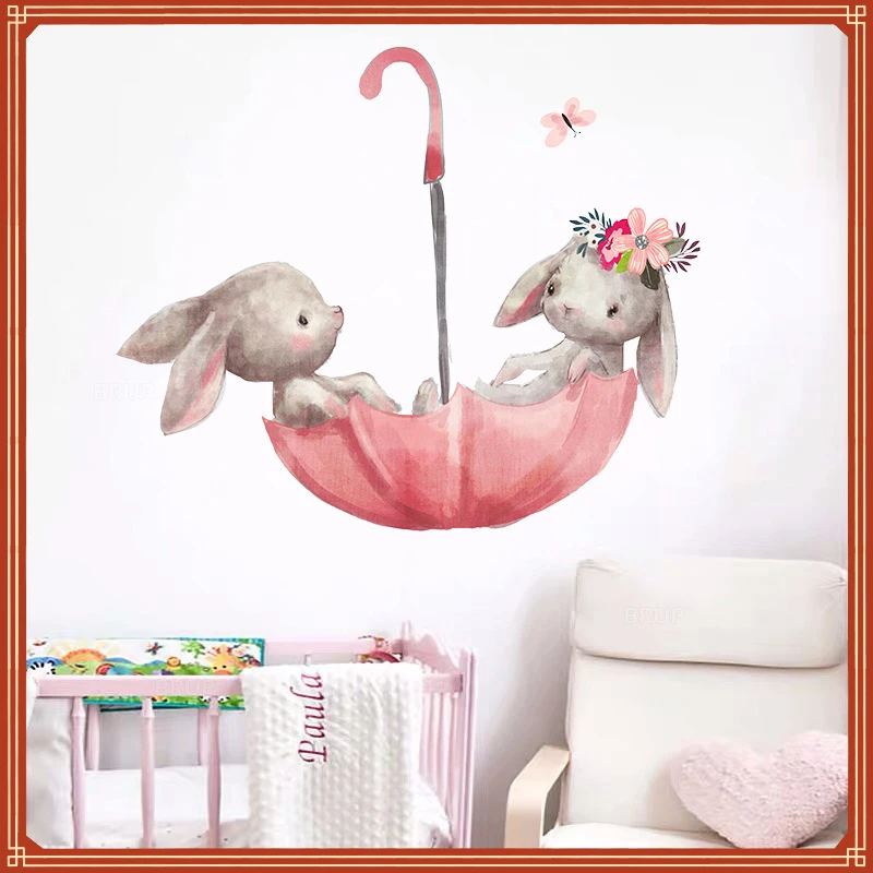 New in Cartoon Bunny Wall Stickers Baby Nursery Wall Decals for Kids Room Living Room Bedroom Home Decor Rabbit Stickers PVC env
New in Cartoon Bunny Wall Stickers Baby Nursery Wall Decals for Kids Room Living Room Bedroom Home Decor Rabbit Stickers PVC env