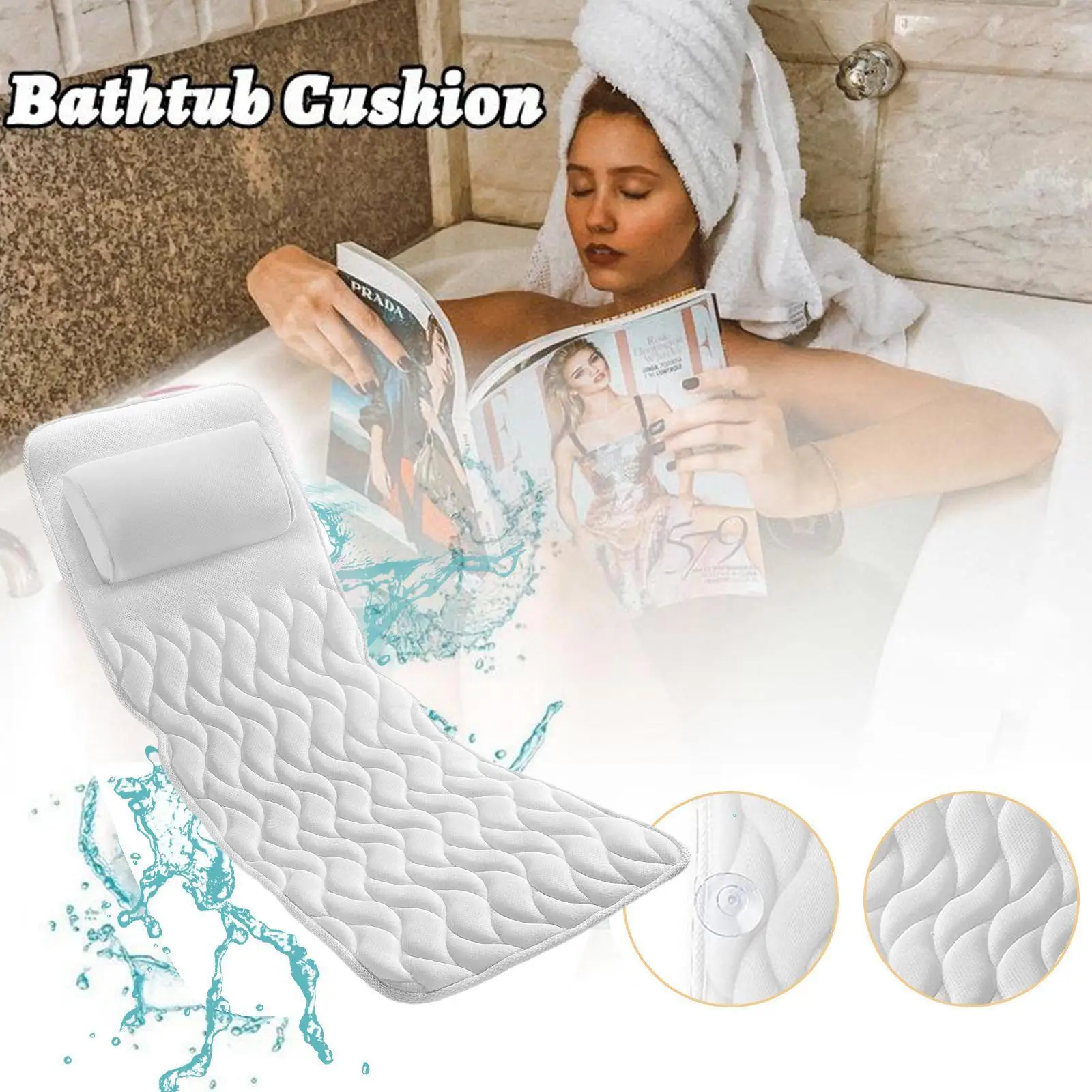 Bath Cushion Extra-Large Full Body Bath Tub Bathtub Breathable Spa Pillow Mat Mattress I4G8
Bath Cushion Extra-Large Full Body Bath Tub Bathtub Breathable Spa Pillow Mat Mattress I4G8