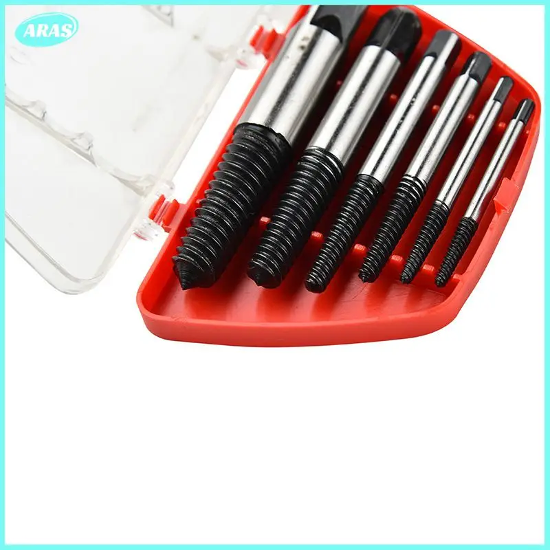 

6Pcs/Set Screw Extractor Set Damaged Screw Removal Tools With Storage Case Screws Removal Tool Extract Tool Bolt Remover