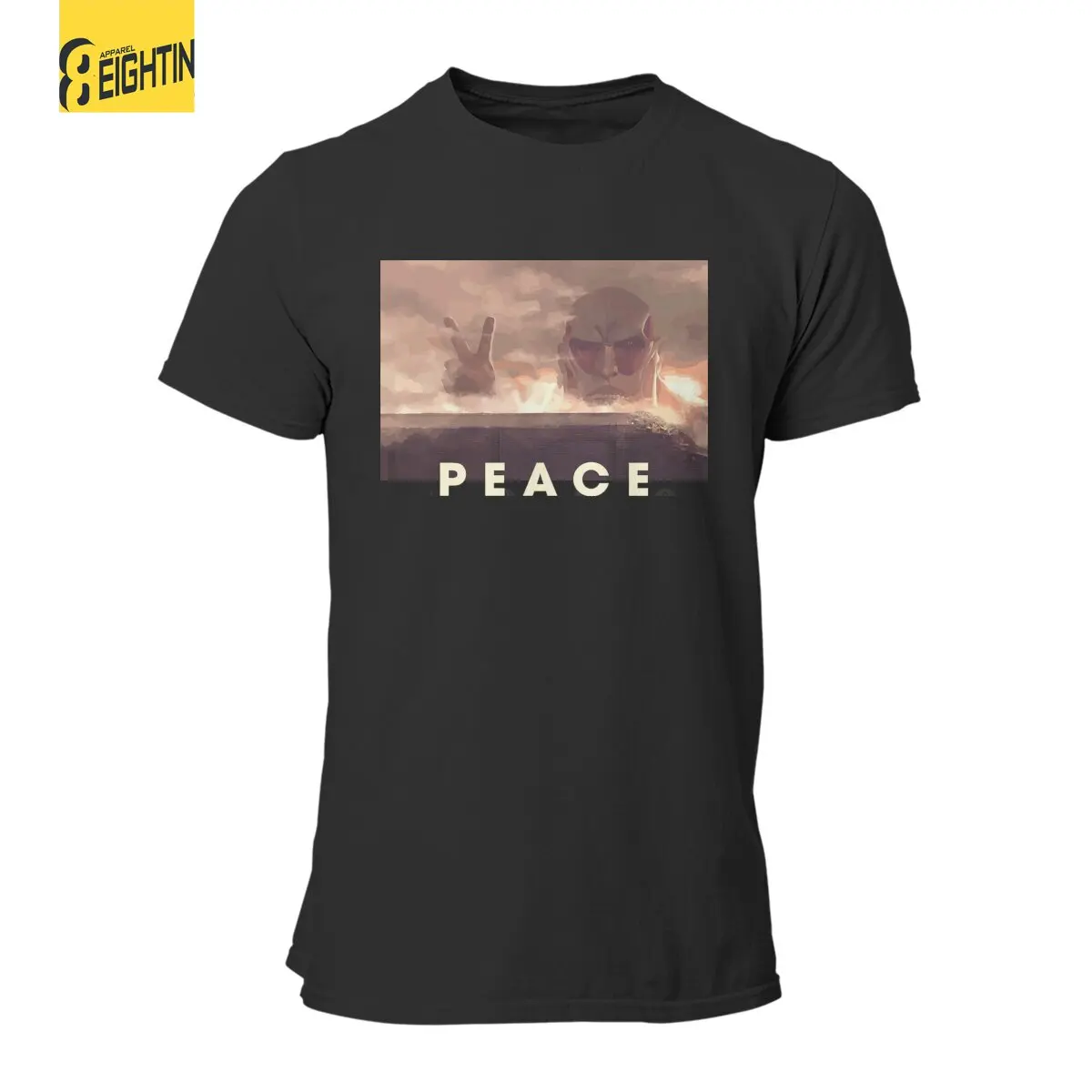 Футболки с надписью «Peace Attack on Titan», Мужская хлопковая футболка с принтом аниме, футболки с круглым вырезом, размеры до 6XL
Футболки с надписью «Peace Attack on Titan», Мужская хлопковая футболка с принтом аниме, футболки с круглым вырезом, размеры до 6XL