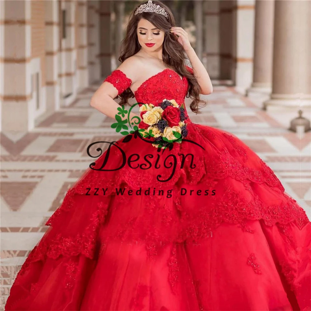 Excellent Red Tulle Sweetheart Neckline Lace Appliqued Beading Sequins Lace -Up Ball Gown Vestidos de 15 Anos Dress Quinceanera
Excellent Red Tulle Sweetheart Neckline Lace Appliqued Beading Sequins Lace -Up Ball Gown Vestidos de 15 Anos Dress Quinceanera