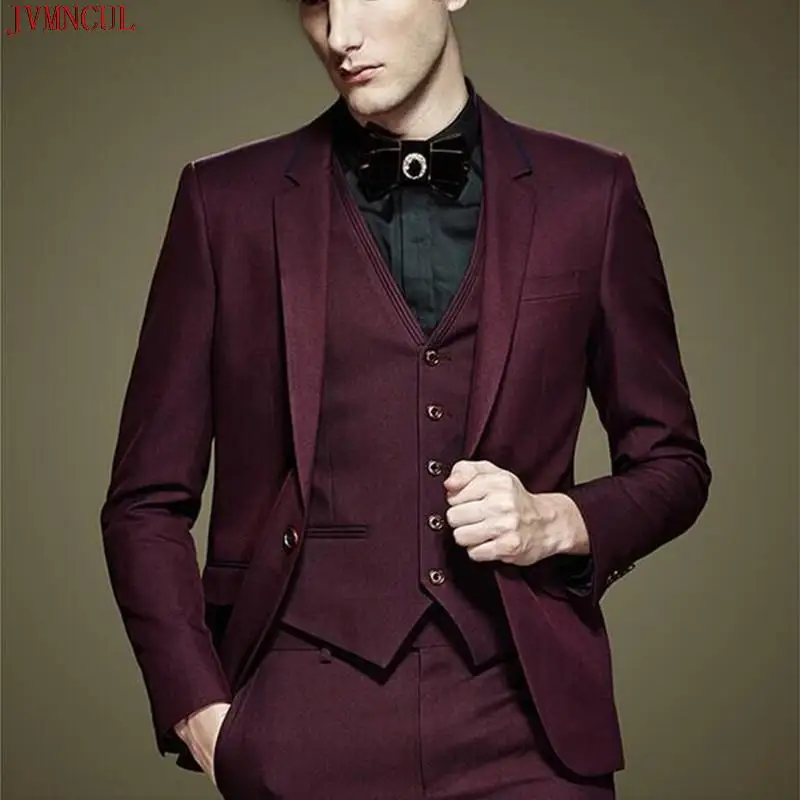 Latest Coat Pant Design Burgundy Jacket Prom Men Suit Slim Fit Tuxedo 3 Piece Blazers Custom Groom Fashion Suits Terno Masculino
Latest Coat Pant Design Burgundy Jacket Prom Men Suit Slim Fit Tuxedo 3 Piece Blazers Custom Groom Fashion Suits Terno Masculino