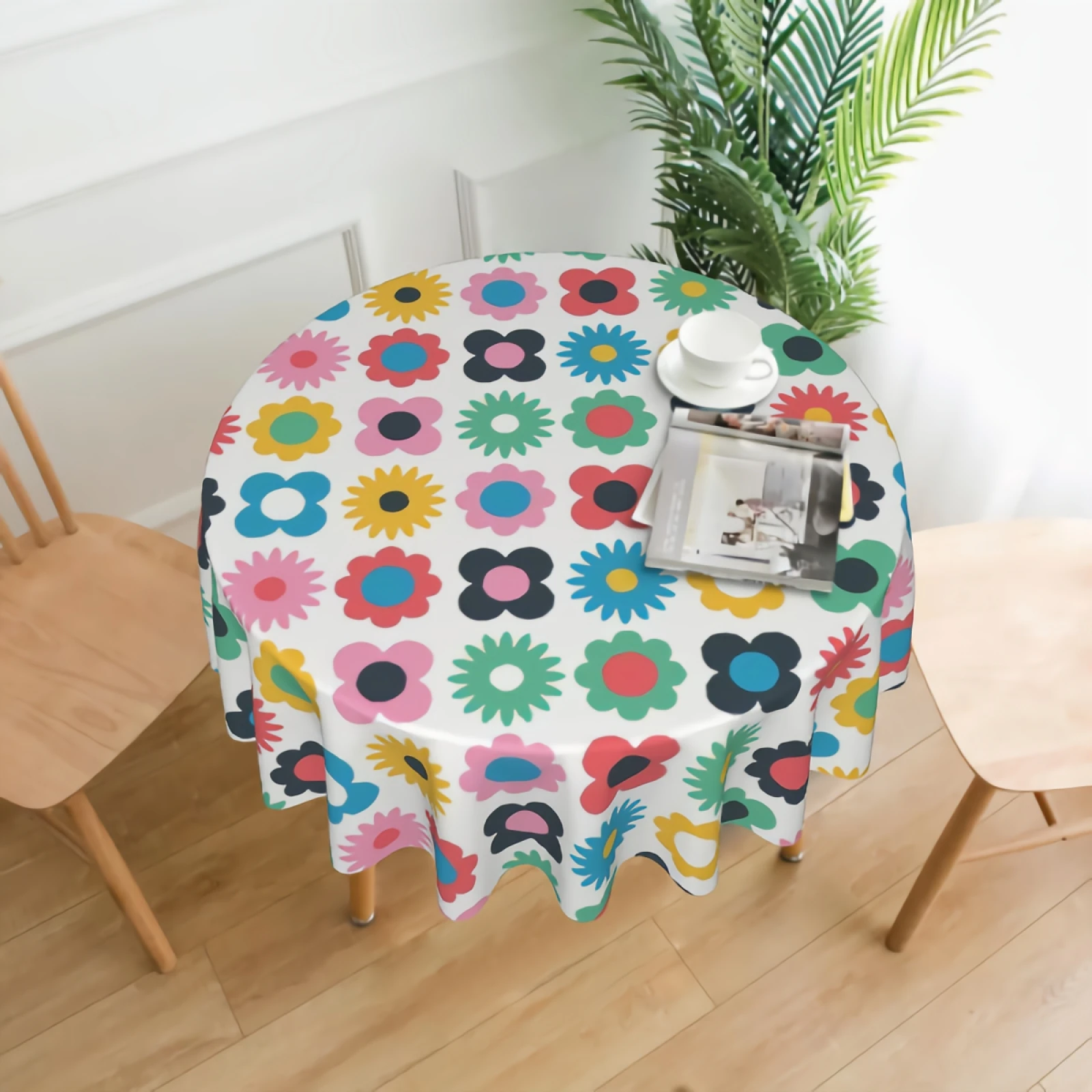 Simple Flower Colorful Nordic Design Round Table Cloth - Waterproof, Resistant Wrinkle And Washable Table Cover 150 CM Diameter
Simple Flower Colorful Nordic Design Round Table Cloth - Waterproof, Resistant Wrinkle And Washable Table Cover 150 CM Diameter