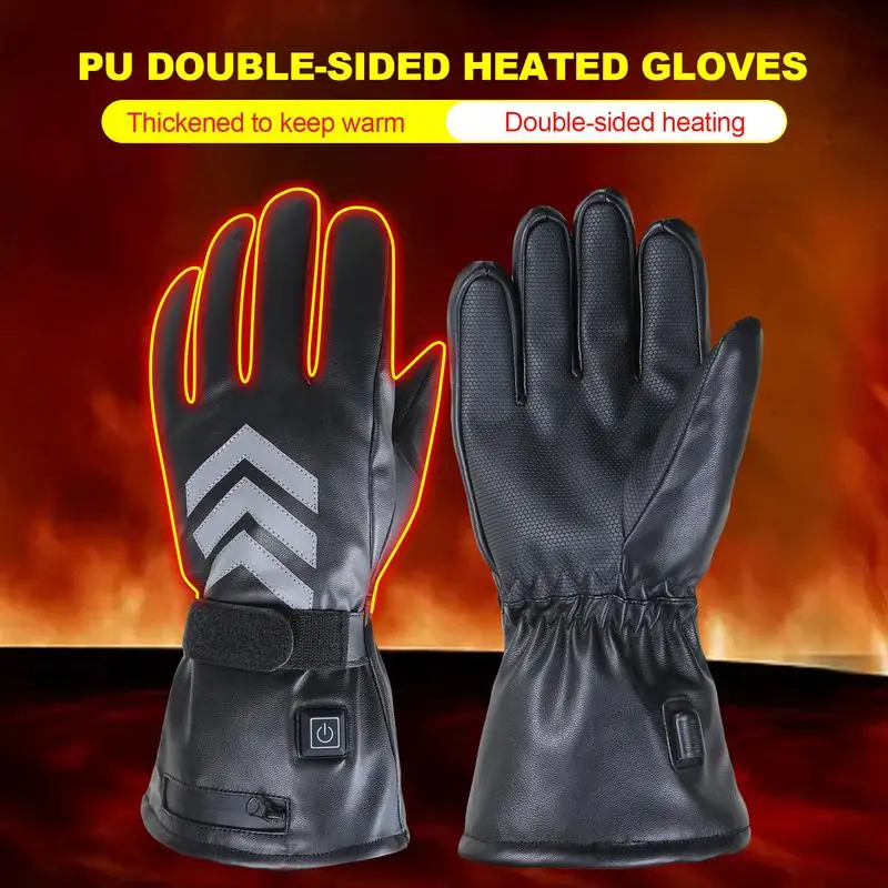 8.4V PU Leather Self Heated Gloves Motorcycle Warm Electric Heating Gloves Mitten With 3 Temp Setting For Climbing Skiing Riding
8.4V PU Leather Self Heated Gloves Motorcycle Warm Electric Heating Gloves Mitten With 3 Temp Setting For Climbing Skiing Riding