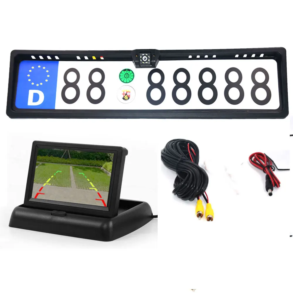 4.3TFT Car Monitor + Rear View Camera Waterproof EU European License Plate Frame Parktronic Reverse Night Vision Backup Camera
4.3TFT Car Monitor + Rear View Camera Waterproof EU European License Plate Frame Parktronic Reverse Night Vision Backup Camera