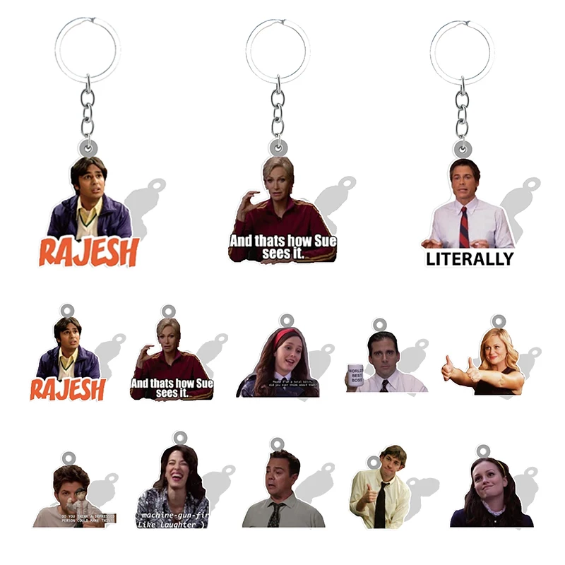 Acrylic 2D Pendant The Office Keychains Resin colleague Key Chains Classic TV Show Jewelry Accessories HQW269
Acrylic 2D Pendant The Office Keychains Resin colleague Key Chains Classic TV Show Jewelry Accessories HQW269