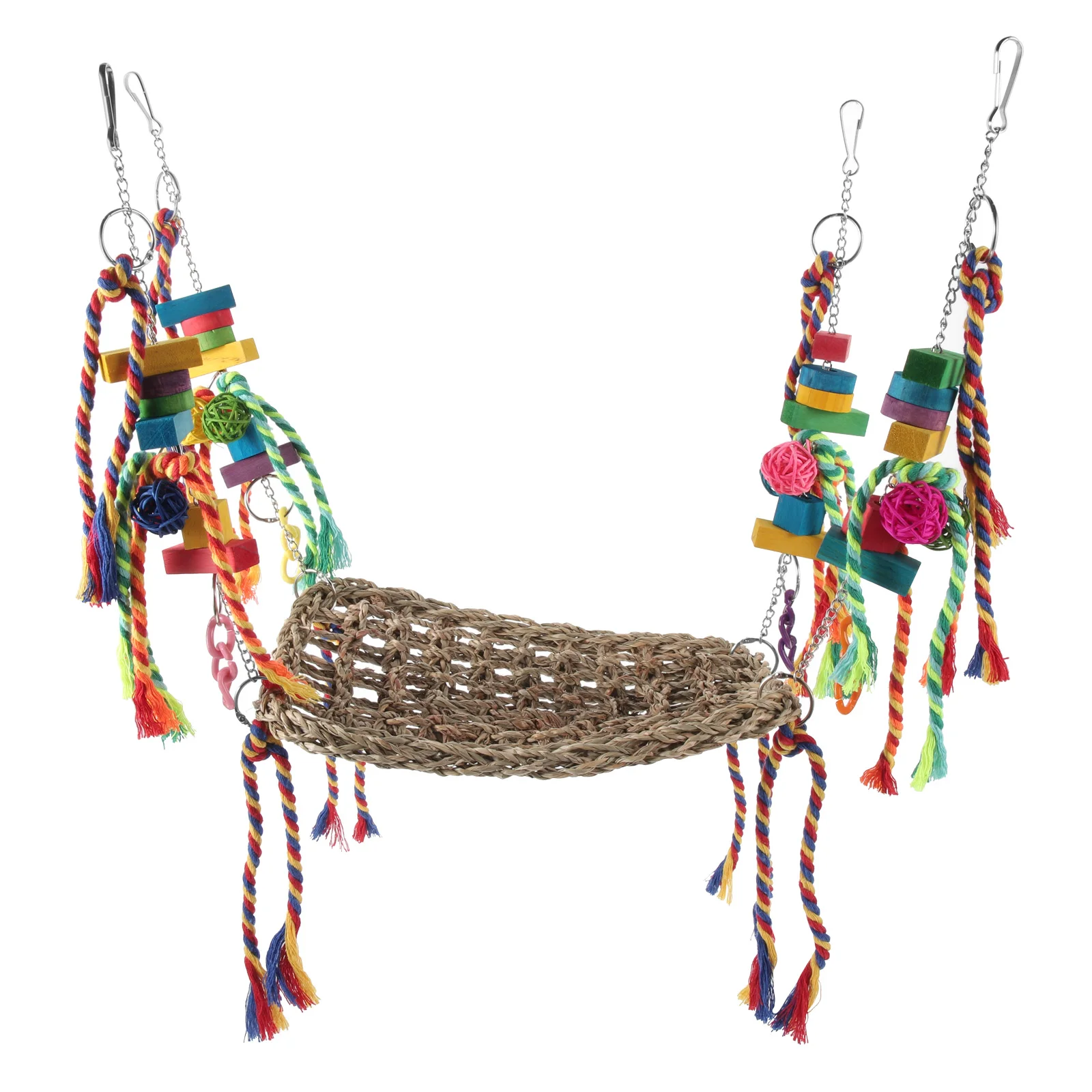 Parrot Toy Swing Hammock Squirrel Hamster Mat Decorative Pet Cage Funny Wooden Chewing Bird Net Cockatiels Plush Toys
Parrot Toy Swing Hammock Squirrel Hamster Mat Decorative Pet Cage Funny Wooden Chewing Bird Net Cockatiels Plush Toys