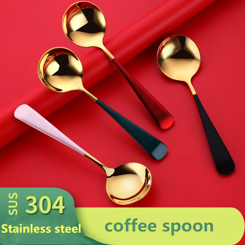 Stainless Steel Coffee Spoons Home Kitchen Small Round Spoon Stirring Spoon Mirror Polished Flatware For Soup Rice Tableware
Stainless Steel Coffee Spoons Home Kitchen Small Round Spoon Stirring Spoon Mirror Polished Flatware For Soup Rice Tableware