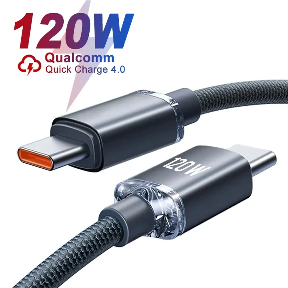 USLION 120W PD Fast Charging USB-C Cable For iPhone 15 Pro Max Xiaomi Samsung Huawei Type-C Charger Cord Wire Phone Accessories
USLION 120W PD Fast Charging USB-C Cable For iPhone 15 Pro Max Xiaomi Samsung Huawei Type-C Charger Cord Wire Phone Accessories