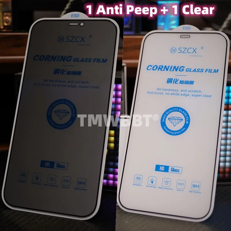 2 PCS Privacy Protective Glass For iPhone 12 13 14 Pro Max Anti Spy Tempered Full Cover Transparent Glass Screen Protector Films 
2 PCS Privacy Protective Glass For iPhone 12 13 14 Pro Max Anti Spy Tempered Full Cover Transparent Glass Screen Protector Films