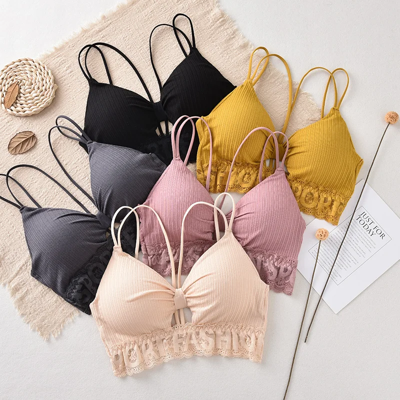 Sexy Lace Trim Women Tube Top Backless Bralette Cotton Crop Top Female Lingerie Sexy Underwear Tank Top Removable Pads
Sexy Lace Trim Women Tube Top Backless Bralette Cotton Crop Top Female Lingerie Sexy Underwear Tank Top Removable Pads