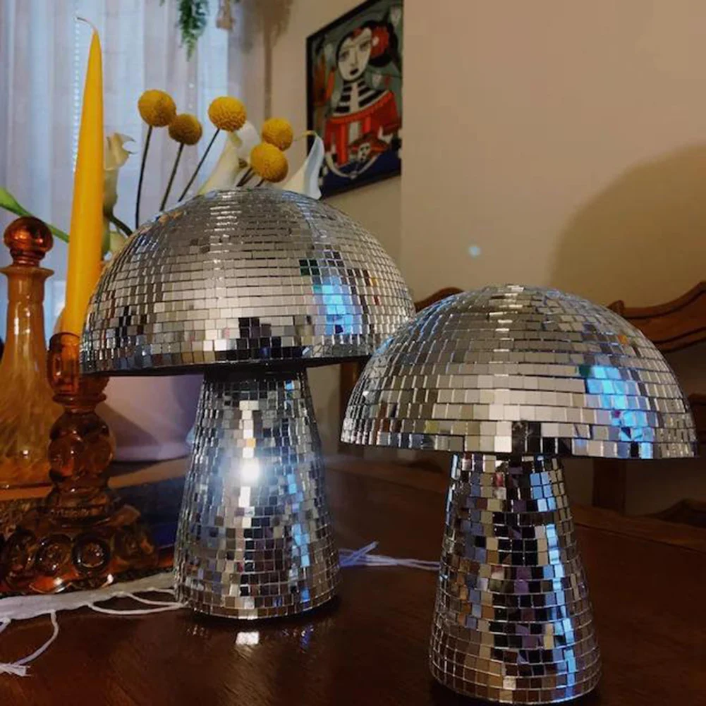 Mushroom Disco Ball Mirror Reflective Ball for Wedding Party Room Table Decor Bar Stage Rotating Light DJ Lighting Reflections
Mushroom Disco Ball Mirror Reflective Ball for Wedding Party Room Table Decor Bar Stage Rotating Light DJ Lighting Reflections