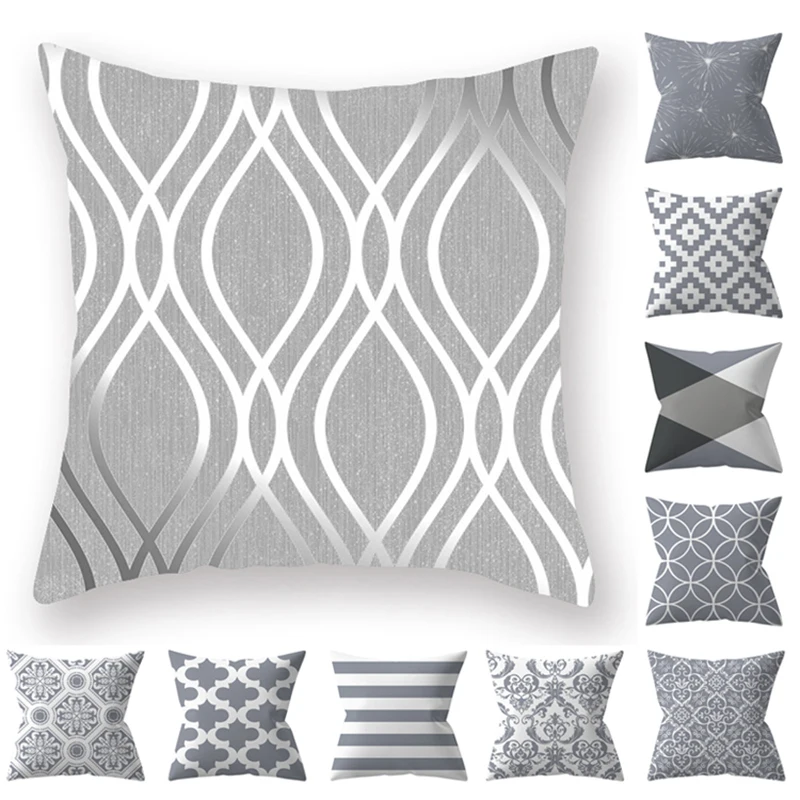 45*45cm Silver Grey Geometric Pillow Cover Peach Skin Velvet Pillow Cover Sofa Cushion Cover Home Decoration Cushion Cover
45*45cm Silver Grey Geometric Pillow Cover Peach Skin Velvet Pillow Cover Sofa Cushion Cover Home Decoration Cushion Cover