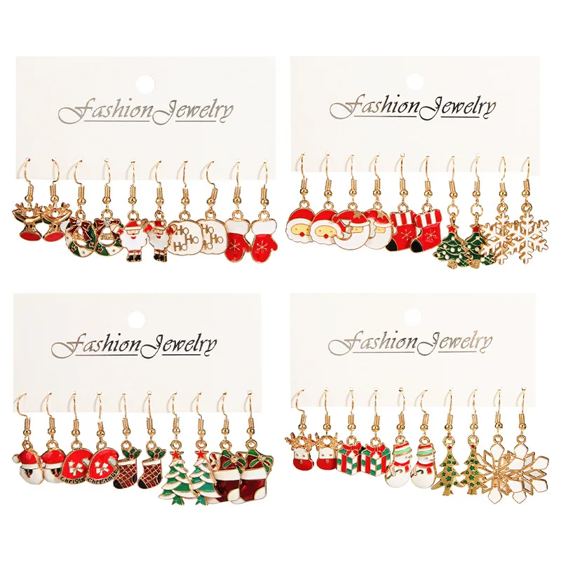 New Fashion 5Pcs Christmas Earrings Set For Women Girls Classic Cartoon Christmas Tree Santa Claus Dangle Earrings Jewelry
New Fashion 5Pcs Christmas Earrings Set For Women Girls Classic Cartoon Christmas Tree Santa Claus Dangle Earrings Jewelry