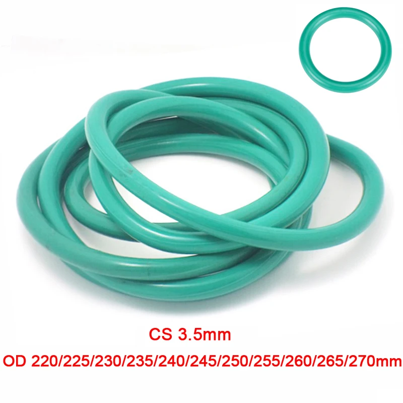 1Pcs Green FKM Fluorine Rubber O-Ring Oil Sealing Gasket CS3.5mm OD 220~270mm O Ring Seal Gasket Rings Fuel Washer
1Pcs Green FKM Fluorine Rubber O-Ring Oil Sealing Gasket CS3.5mm OD 220~270mm O Ring Seal Gasket Rings Fuel Washer