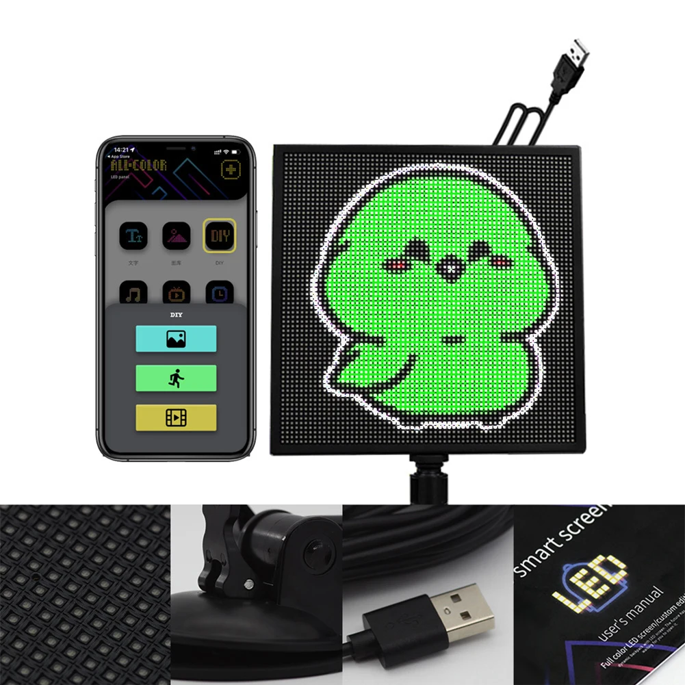 Car LED Sign Smart LED Matrix Pixel Panel Lamp Mobile Phone APP Control Car Rear Windshield LED Display Screen Auto Decoration
Car LED Sign Smart LED Matrix Pixel Panel Lamp Mobile Phone APP Control Car Rear Windshield LED Display Screen Auto Decoration