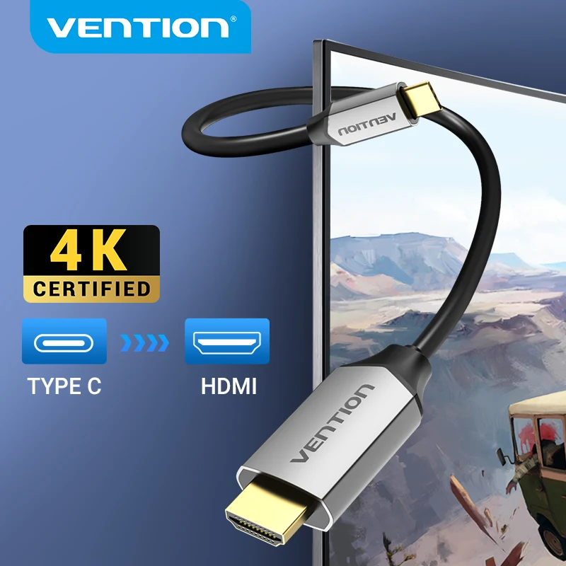 Vention USB C HDMI 4K Тип к 60 Гц кабель Thunderbolt 3 адаптер для Huawei P40 Mate 30 Pro MacBook Air ipad usb c
