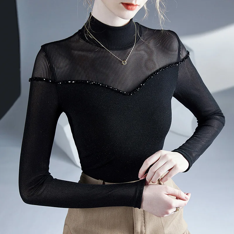 High Quality 2023 Women Top T-shirt Gauze Design Female Spring Auumn Sexy Crop Tops Clohes Fashion Clohing Tees Y2k Goh
High Quality 2023 Women Top T-shirt Gauze Design Female Spring Auumn Sexy Crop Tops Clohes Fashion Clohing Tees Y2k Goh