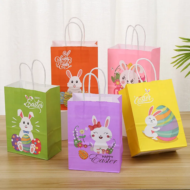 Easter Cartoon Cute Rabbit Tote Bag New Year Gift Packaging Bag Holiday Gift Kraft Paper Bag Sturdy and Durable Party Supplies
Easter Cartoon Cute Rabbit Tote Bag New Year Gift Packaging Bag Holiday Gift Kraft Paper Bag Sturdy and Durable Party Supplies