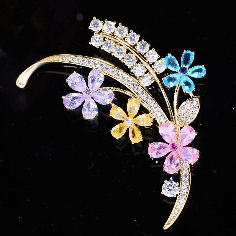 Copper Inlaid Zircon Elegant Flower Brooch Fashion Clothing Pin Coat Suit Jacket Temperament Senior Corsage Accessories Women
Copper Inlaid Zircon Elegant Flower Brooch Fashion Clothing Pin Coat Suit Jacket Temperament Senior Corsage Accessories Women