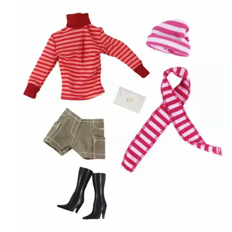11.5" Red Stripped Shirt Top Shorts Boots Scarf Hat 1/6 BJD Doll Clothes For Barbie Outfits 30cm Dolls Accessories Kids Toy Gift
11.5" Red Stripped Shirt Top Shorts Boots Scarf Hat 1/6 BJD Doll Clothes For Barbie Outfits 30cm Dolls Accessories Kids Toy Gift
