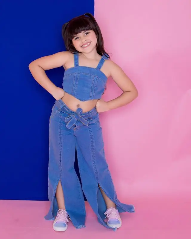 Baby Girls Clothes Toddler Fashion Outfits Infant Solid Cropped Sling Top + Denim Slit Trousers 2 PCS Set Children's Clothing
Baby Girls Clothes Toddler Fashion Outfits Infant Solid Cropped Sling Top + Denim Slit Trousers 2 PCS Set Children's Clothing