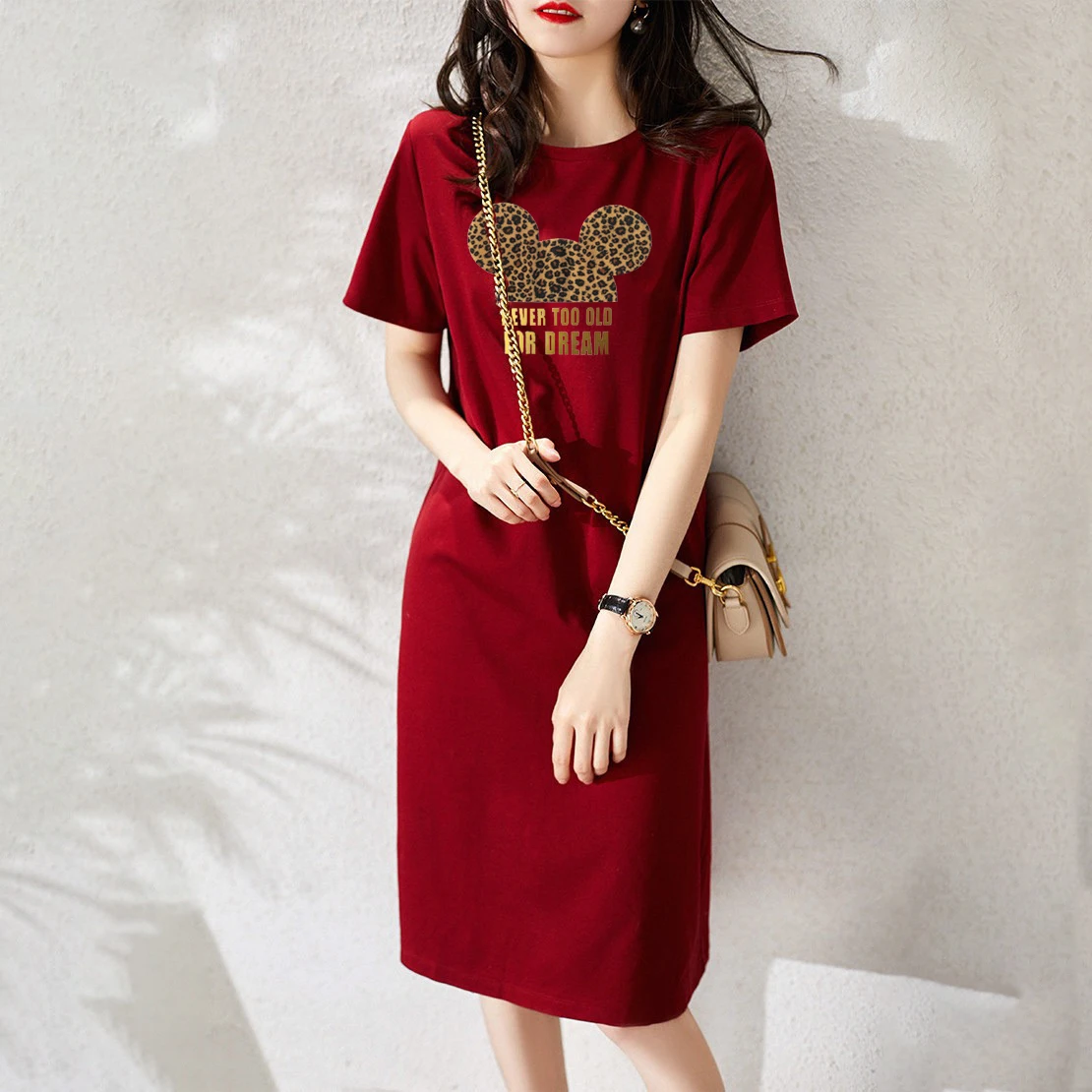 Minnie Mouse Leopard Dresses for Women Disney Cartoon Kawaii Dress Short Sleeve Loose Summer Femme Robe Red Fashion Clothes Y2K
Minnie Mouse Leopard Dresses for Women Disney Cartoon Kawaii Dress Short Sleeve Loose Summer Femme Robe Red Fashion Clothes Y2K