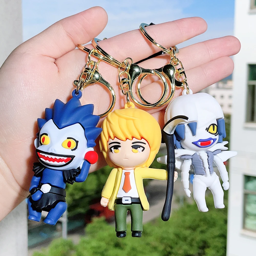 Anime Death Note Silicone Keychains Cartoon Doll Pendant Keyholder Jewelry Cute Yagami Light Keyrings for Car Key Bag Accessory 
Anime Death Note Silicone Keychains Cartoon Doll Pendant Keyholder Jewelry Cute Yagami Light Keyrings for Car Key Bag Accessory