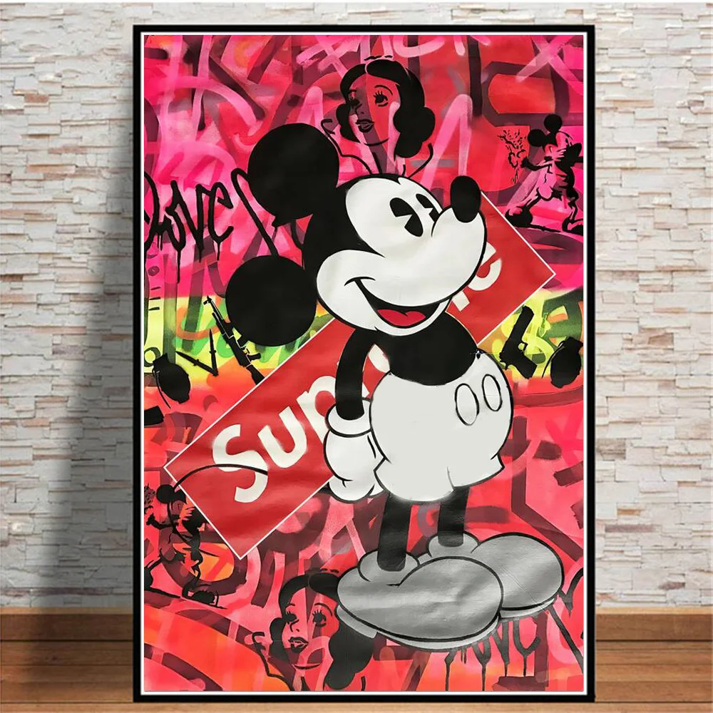 Disney Mickey Mouse Art Prints Graffiti Luxury Wall Painting On The Canvas Poster Pictures For Living Room Mural Decoration
Disney Mickey Mouse Art Prints Graffiti Luxury Wall Painting On The Canvas Poster Pictures For Living Room Mural Decoration