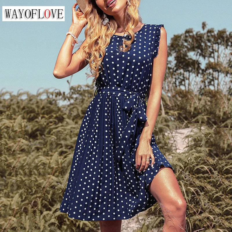 WAYOFLOVE Summer Woman Vintage Sexy Folds Dress Casual Beach Party Office Lady O Neck Hollow Vestidos Dots Print Elegant Dresses
WAYOFLOVE Summer Woman Vintage Sexy Folds Dress Casual Beach Party Office Lady O Neck Hollow Vestidos Dots Print Elegant Dresses