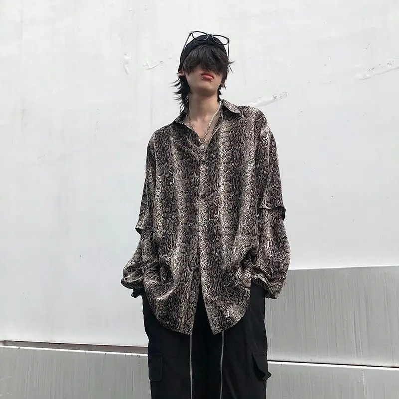 Harajuku vintage leopard shirt men women's design drape loose detachable fake two long-sleeved shirts punk goth hip hop blouse
Harajuku vintage leopard shirt men women's design drape loose detachable fake two long-sleeved shirts punk goth hip hop blouse