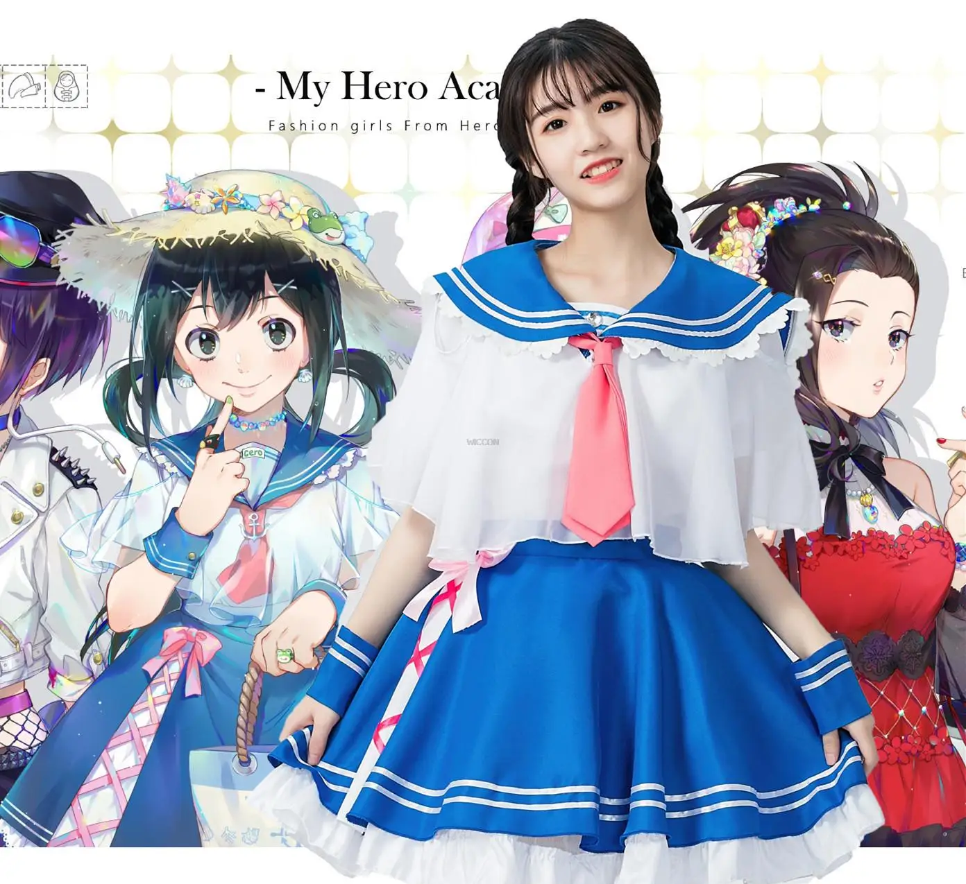 My Hero Academia Comics Cosplay Asui Tsuyu Cos Women's Japanese Sailor Sweet Cute Student Campus Set Costume Suit
My Hero Academia Comics Cosplay Asui Tsuyu Cos Women's Japanese Sailor Sweet Cute Student Campus Set Costume Suit