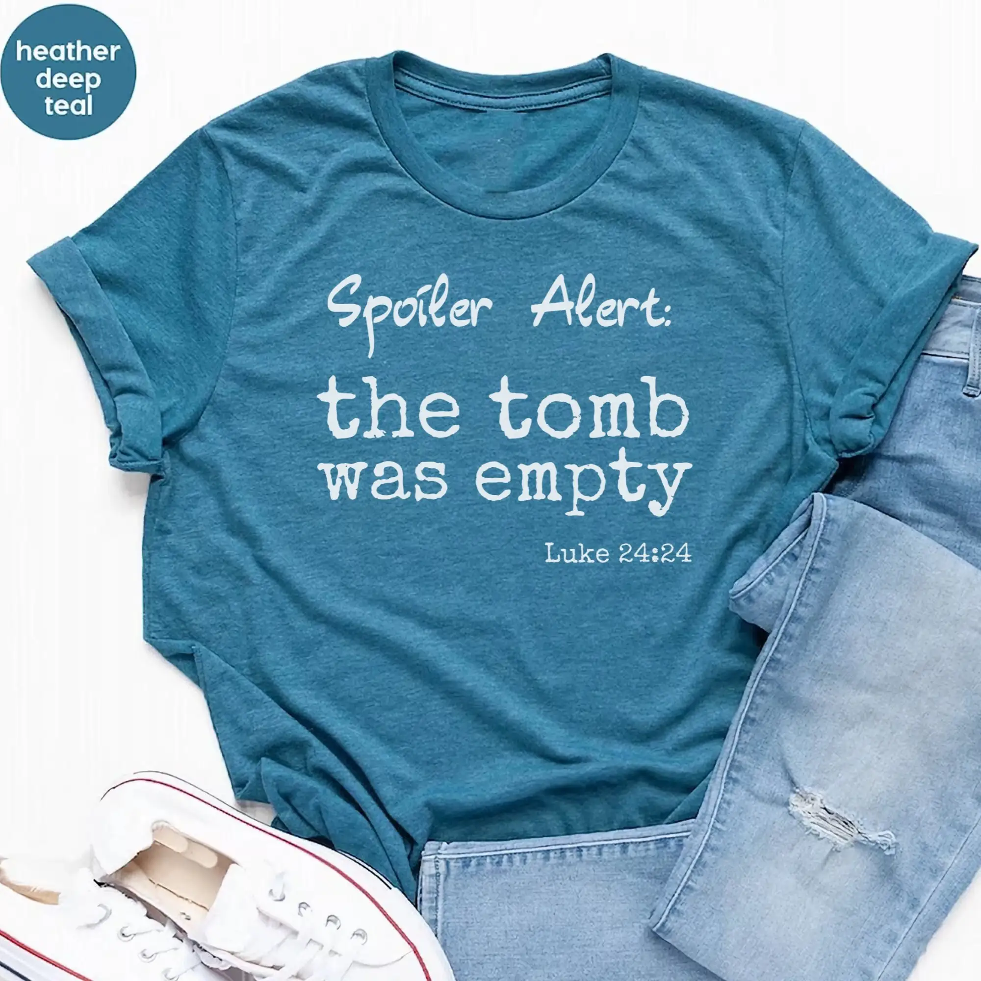 Спойлер Alert The Tomb Was Empty Футболка Религиозная для христиан Иисус Любовь Наряд Пасха