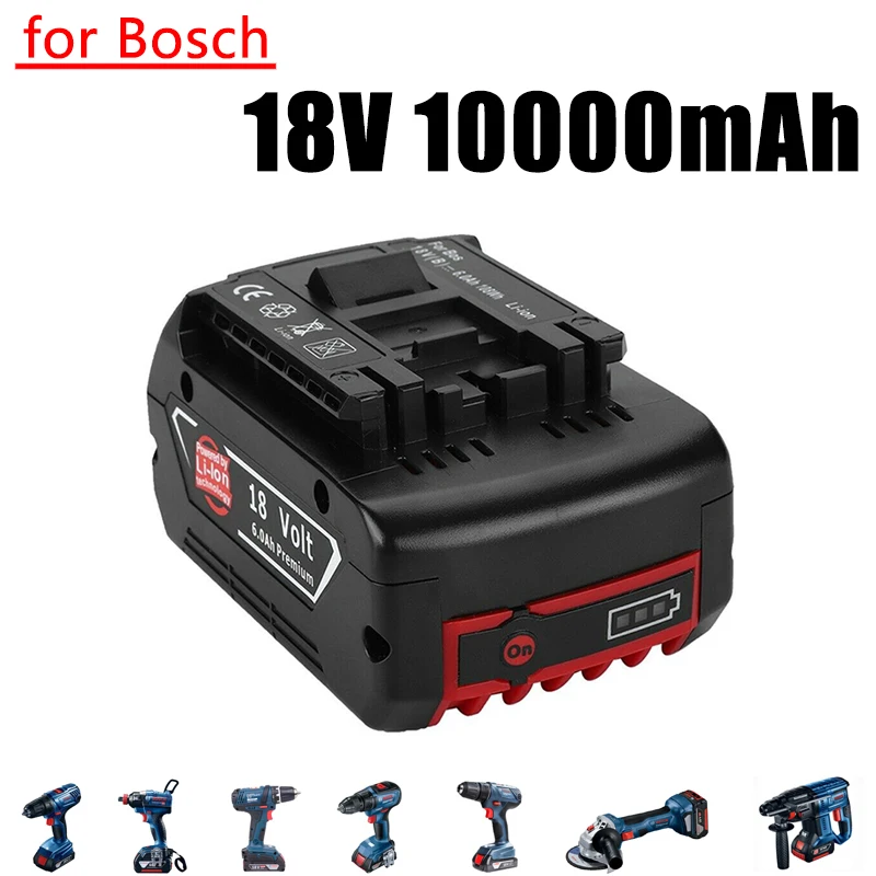 For 18V Bosch 10000mAh Rechargeable Power Tools Battery with LED Li-ion Replacement BAT609, BAT609G, BAT618, BAT618G, BAT614
For 18V Bosch 10000mAh Rechargeable Power Tools Battery with LED Li-ion Replacement BAT609, BAT609G, BAT618, BAT618G, BAT614