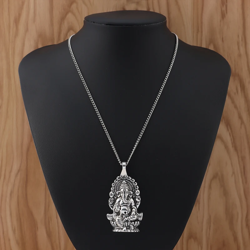 1Pieces Large Statement Ganesha Elephant God of Beginnings Charm Pendant on Long Chain Necklace Lagenlook 34"
1Pieces Large Statement Ganesha Elephant God of Beginnings Charm Pendant on Long Chain Necklace Lagenlook 34"