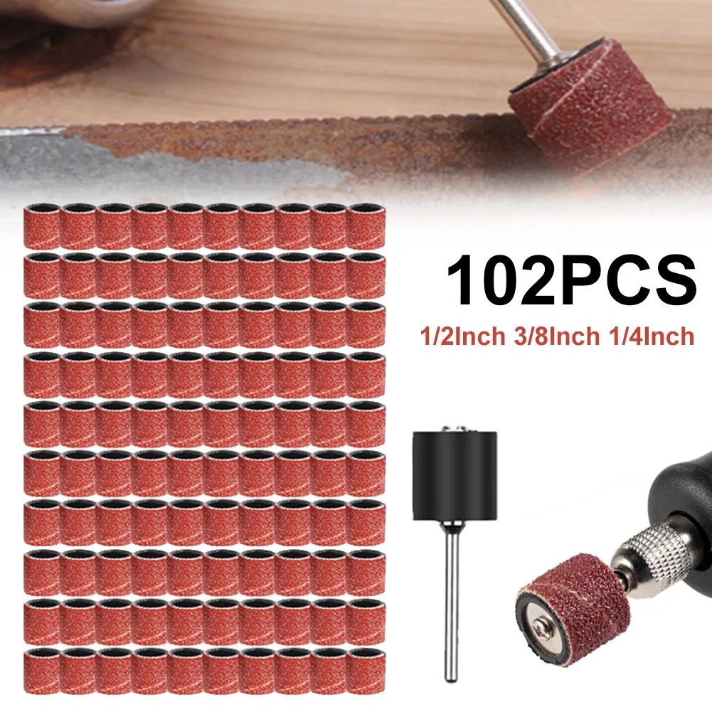 120Grit Sanding Drums Kit 1/2 1/4 3/8 Inch Sanding Bands With Sand Mandrels Fit for Dremel Nail Drill Rotary Abrasive Tools
120Grit Sanding Drums Kit 1/2 1/4 3/8 Inch Sanding Bands With Sand Mandrels Fit for Dremel Nail Drill Rotary Abrasive Tools