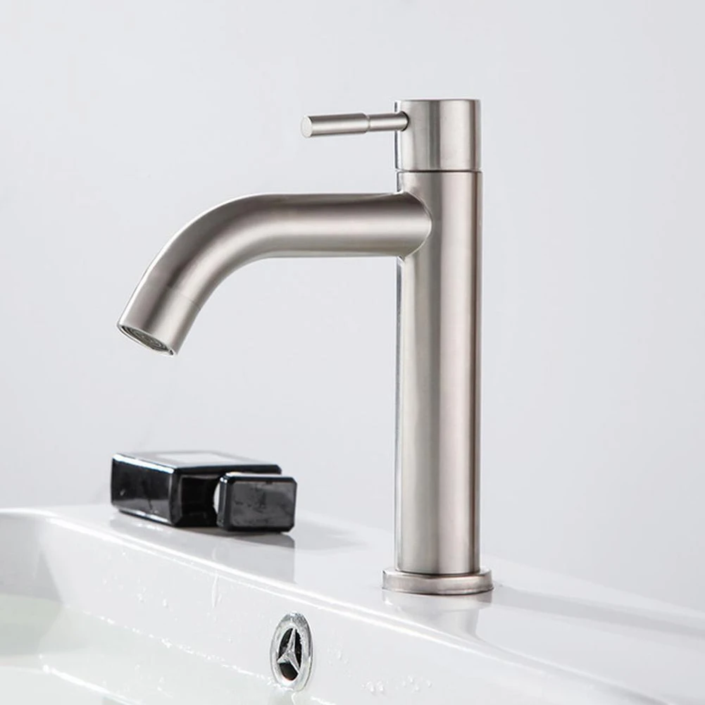 Basin Faucet Stainless Steel Silver Single Cold Elbow Sink Faucet Bathroom Counter Basin Faucet Replacement
Basin Faucet Stainless Steel Silver Single Cold Elbow Sink Faucet Bathroom Counter Basin Faucet Replacement