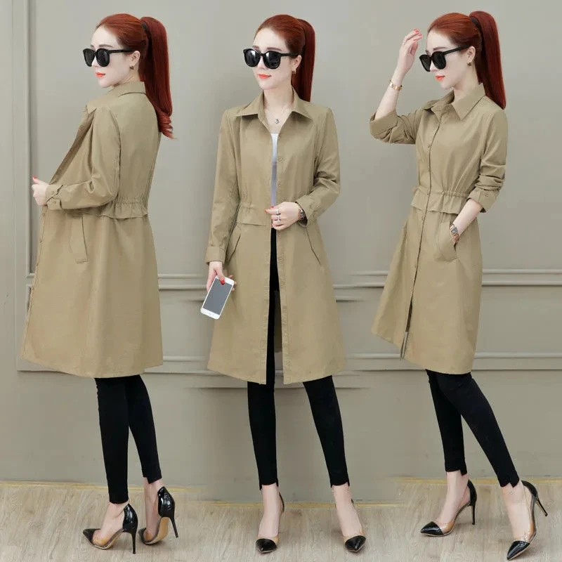 Women's Mid Length Trench Coat, Elegant Overcoat, Slim and Fashionable Windbreaker, New in Outerwears,Woman Spring and Autumn
Women's Mid Length Trench Coat, Elegant Overcoat, Slim and Fashionable Windbreaker, New in Outerwears,Woman Spring and Autumn