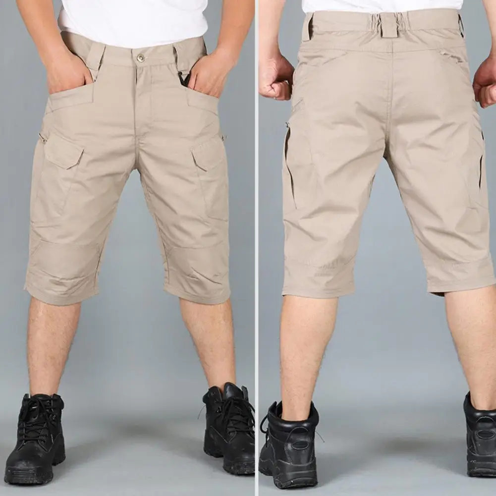 Beach Shorts Button Temperament Multi Pockets Relaxed Fit Straight Cargo Shorts Men Shorts for Daily Wear
Beach Shorts Button Temperament Multi Pockets Relaxed Fit Straight Cargo Shorts Men Shorts for Daily Wear