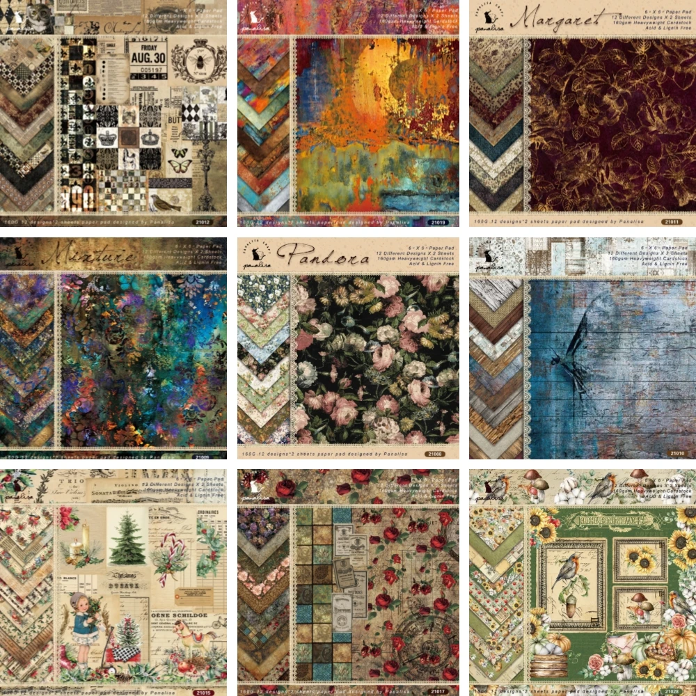 24 Sheets 6"X6" Vintage Multicolour Decorative Paper Scrapbooking Patterned Paper Pack Background Paper Art Handmade Crafts
24 Sheets 6"X6" Vintage Multicolour Decorative Paper Scrapbooking Patterned Paper Pack Background Paper Art Handmade Crafts