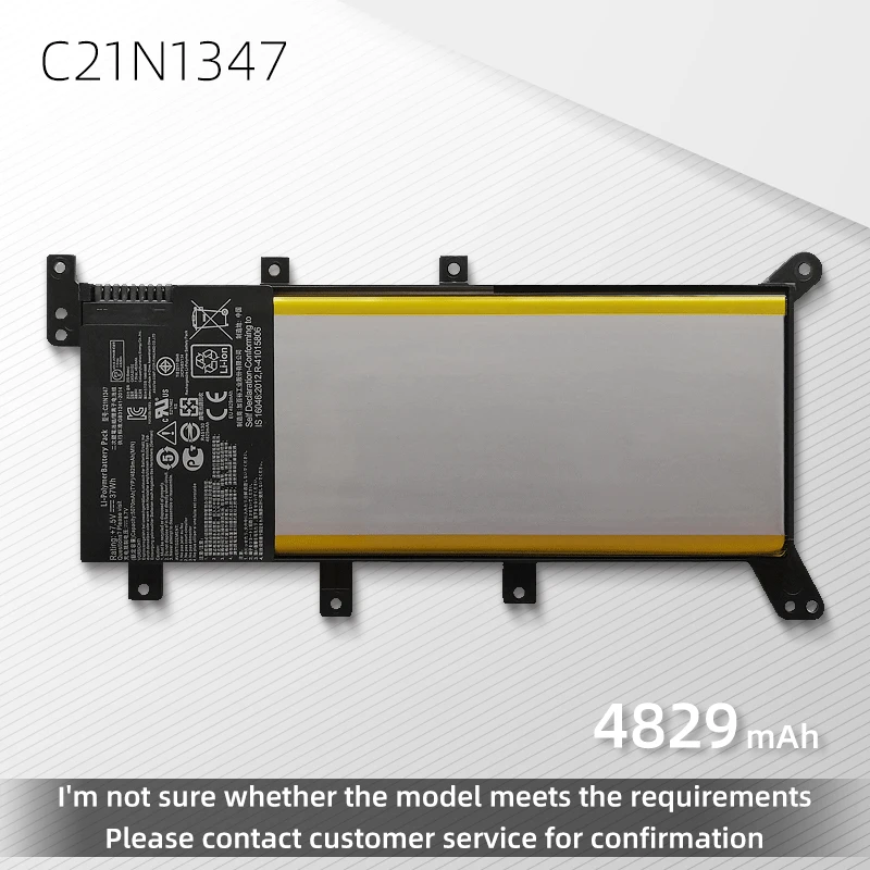 C21N1347 Laptop Battery for Asus x554l X555 X555L X555LD X555LF X555LP/LI/LA/LB/MA X555LN X555S/Y 2ICP4/63/134 Y583L FL5500/L
C21N1347 Laptop Battery for Asus x554l X555 X555L X555LD X555LF X555LP/LI/LA/LB/MA X555LN X555S/Y 2ICP4/63/134 Y583L FL5500/L
