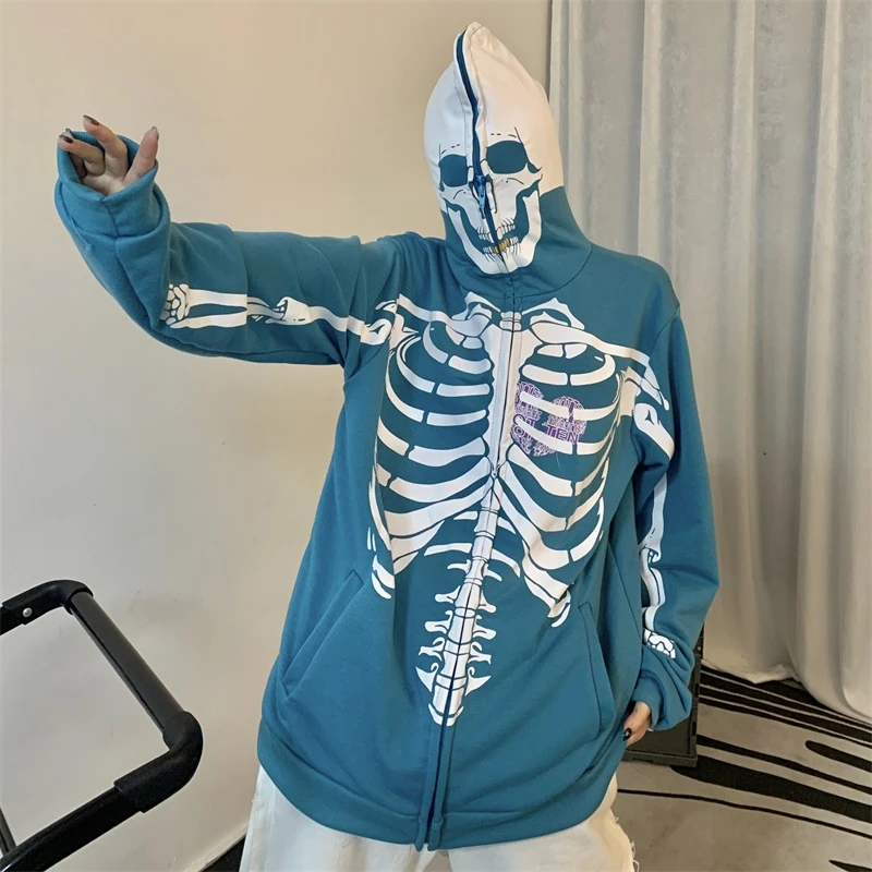 Женская толстовка с длинным рукавом, черная, красная, синяя свободная толстовка с капюшоном в готическом стиле с принтом черепа, одежда для ...
Женская толстовка с длинным рукавом, черная, красная, синяя свободная толстовка с капюшоном в готическом стиле с принтом черепа, одежда для ...