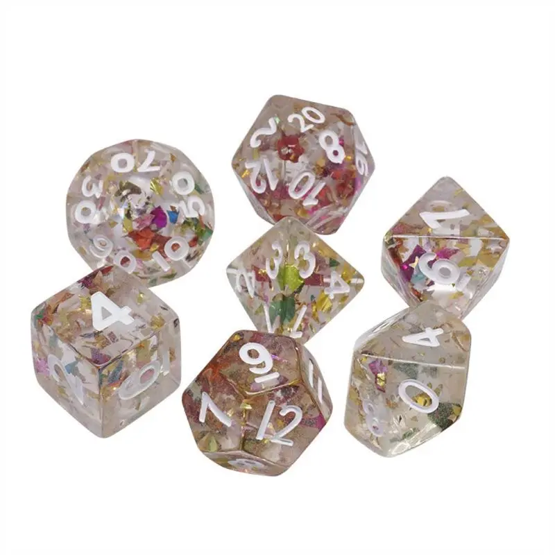 7pcs Transparent Multicolored Polyhedral Dice Set TRPG DND Table Game Dice Children Adults Board Games Accessories Parts N0HD
7pcs Transparent Multicolored Polyhedral Dice Set TRPG DND Table Game Dice Children Adults Board Games Accessories Parts N0HD
