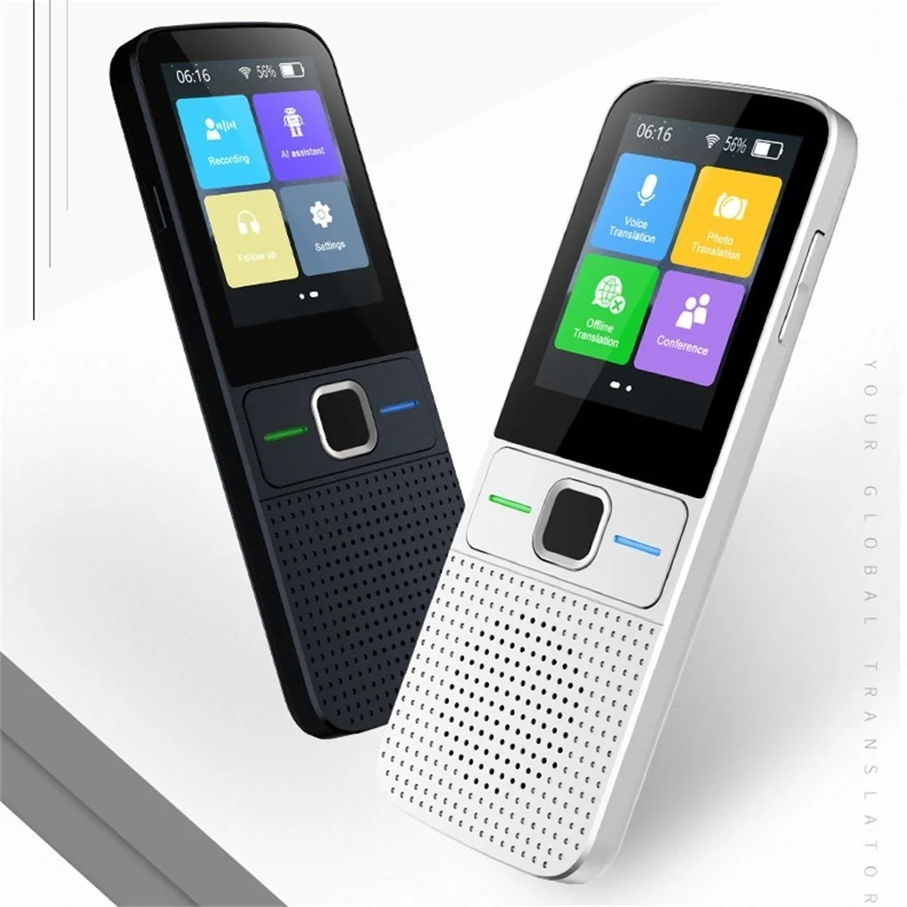 Handheld Language Translator Camera Real Time Interpreter Device Pocket Business Meeting School Learning Accessories Genuine
Handheld Language Translator Camera Real Time Interpreter Device Pocket Business Meeting School Learning Accessories Genuine