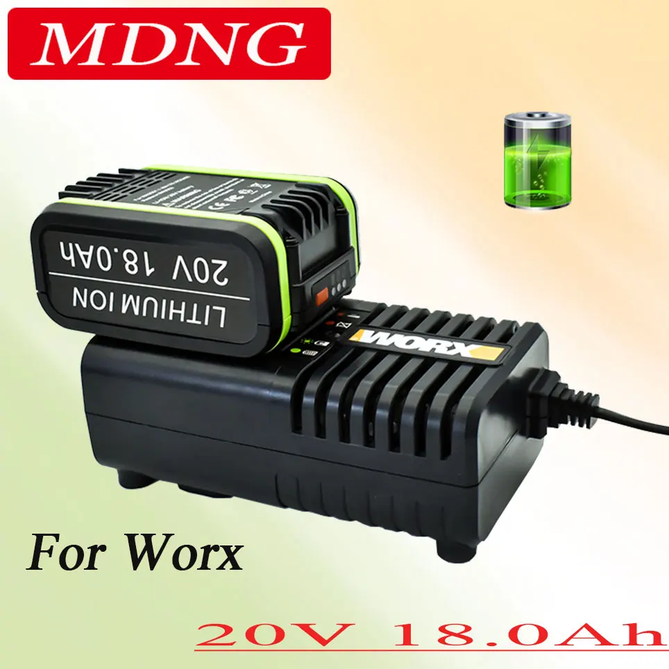 100% Nieuwe 20V 18.0Ah Vervanging Worx 20V Max Li-Ion Batterij WA3551 WA3551.1 WA3553 WA3641 WX373 WX390 + Lader
100% Nieuwe 20V 18.0Ah Vervanging Worx 20V Max Li-Ion Batterij WA3551 WA3551.1 WA3553 WA3641 WX373 WX390 + Lader