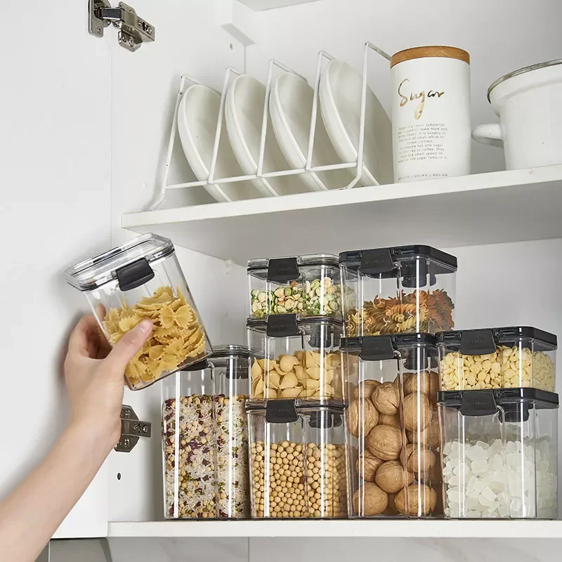 Food Storage Container Kitchen Organizer Box Storage Plastic Transparent Sealed Cans Jars for Spices Fridge Bulk Containers
Food Storage Container Kitchen Organizer Box Storage Plastic Transparent Sealed Cans Jars for Spices Fridge Bulk Containers