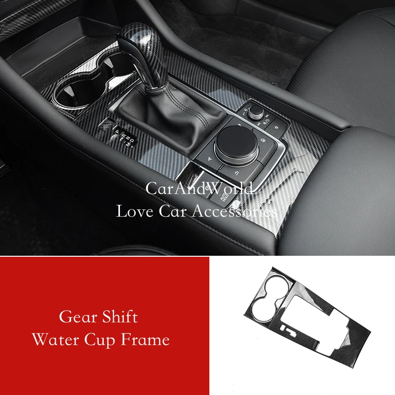 Interior Gear Shift Frame Cover Water Cup Box Molding Trims Carbon Fiber Car Decorative Accessories For Mazda 3 Axela 2019-2023
Interior Gear Shift Frame Cover Water Cup Box Molding Trims Carbon Fiber Car Decorative Accessories For Mazda 3 Axela 2019-2023