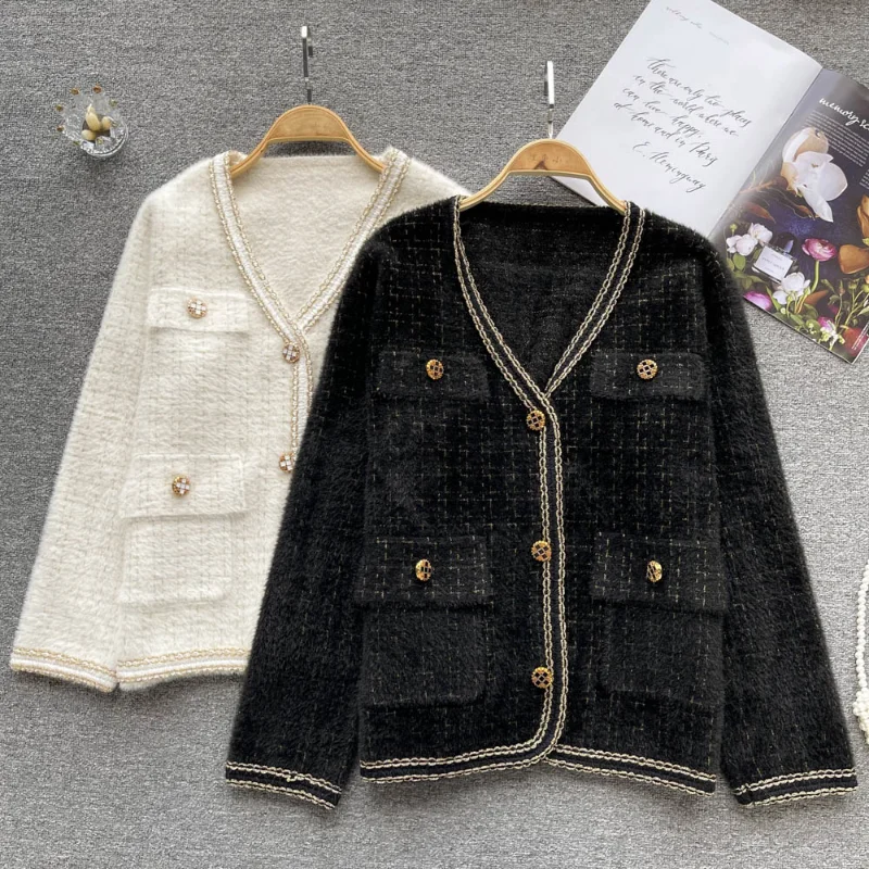Hikigawa Chic Fashion Women Retro Elegant V Neck Loose Versatile Long Sleeve Coat Autumn Pockets Single Breasted Jackets Mujer
Hikigawa Chic Fashion Women Retro Elegant V Neck Loose Versatile Long Sleeve Coat Autumn Pockets Single Breasted Jackets Mujer