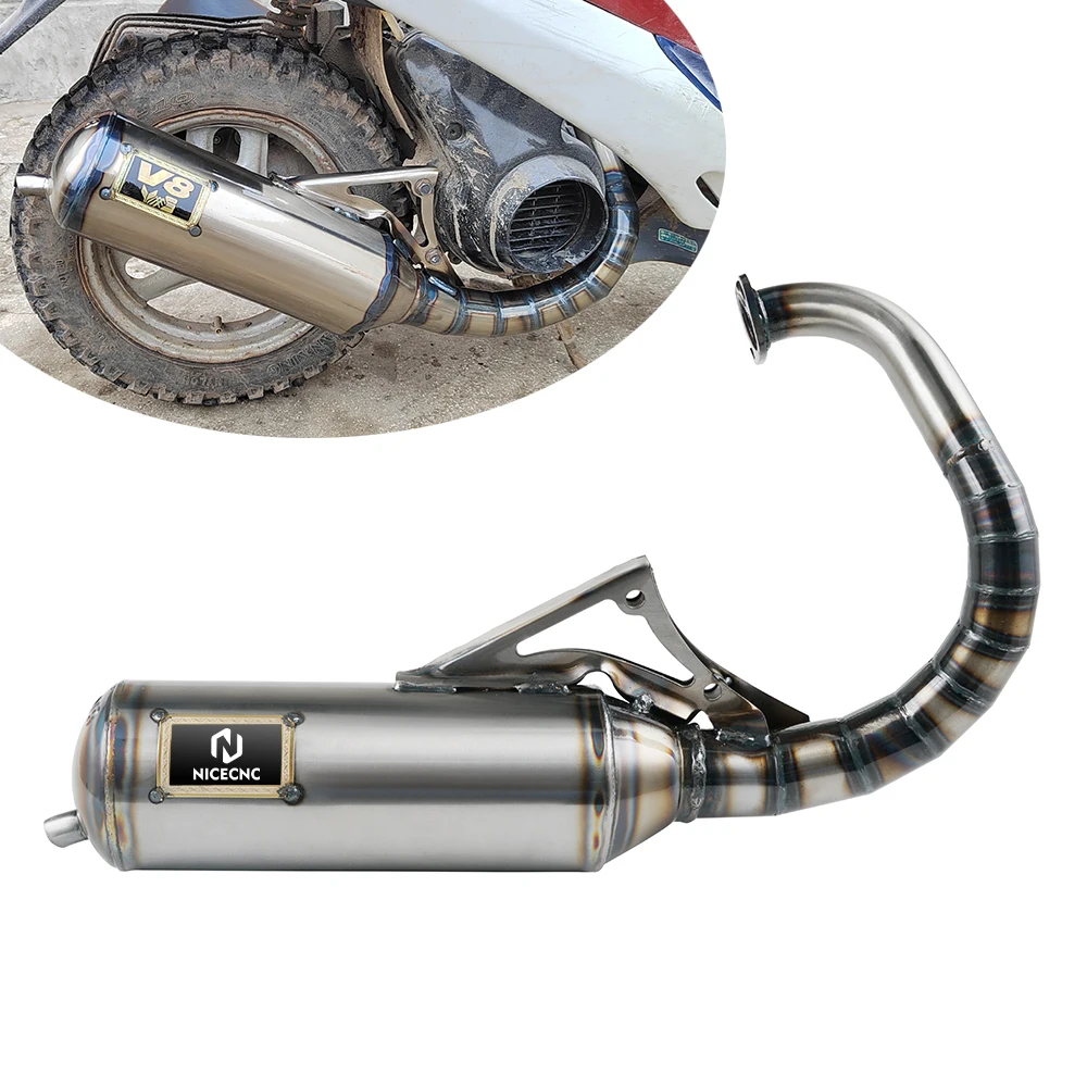 

Scooter Performance Exhaust Pipe for Honda DIO SA50 SR50 SK50 SYM DD50 Kymco ZX DJ Refined Elite 50cc AF18E AF27AF28 Engine Code