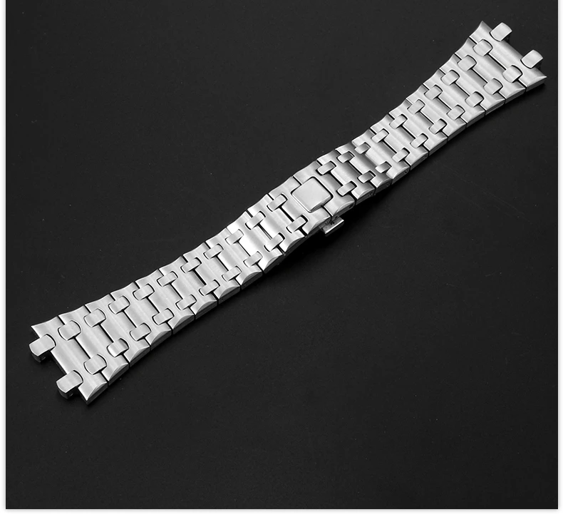 Однотонные аксессуары из нержавеющей стали для Audemars Piguet Royal Oak, специальные вогнуто-выпуклые 15703, 15710 оригинальные ремешки для часов 28 мм
Однотонные аксессуары из нержавеющей стали для Audemars Piguet Royal Oak, специальные вогнуто-выпуклые 15703, 15710 оригинальные ремешки для часов 28 мм